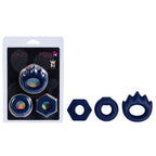 Maia LONZO Silicone Cock Rings Set of 3 Blue Maia Toys