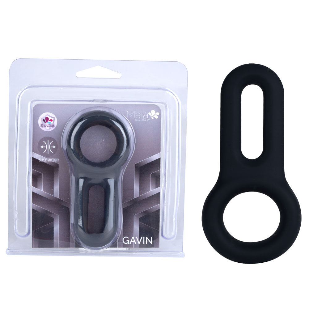Maia GAVIN Cock & Balls Ring Black Maia Toys