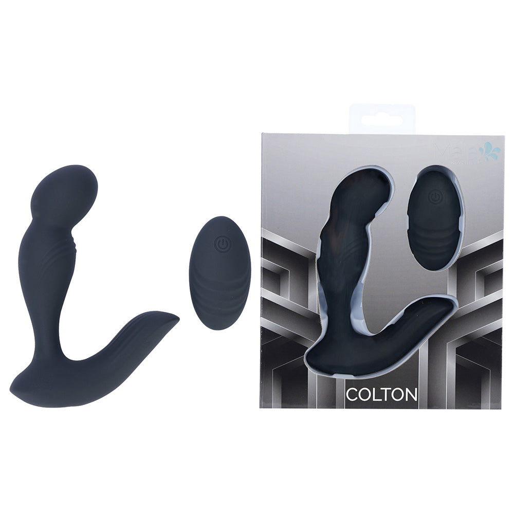 Maia COLTON USB Rechargeable Vibrating Prostate Massager With Wireless Remote Black Maia Toys