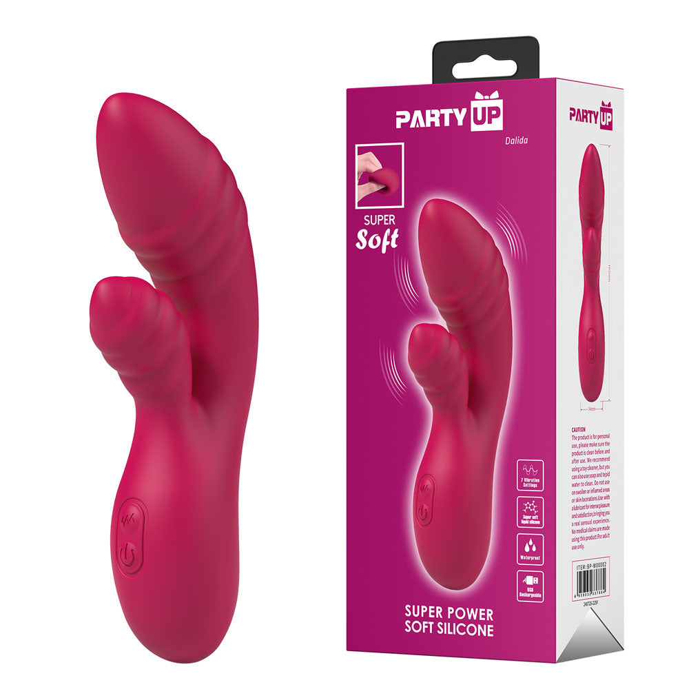 Party Up DALIDA USB Rechargeable Rabbit Vibrator 16.2cm Party Up