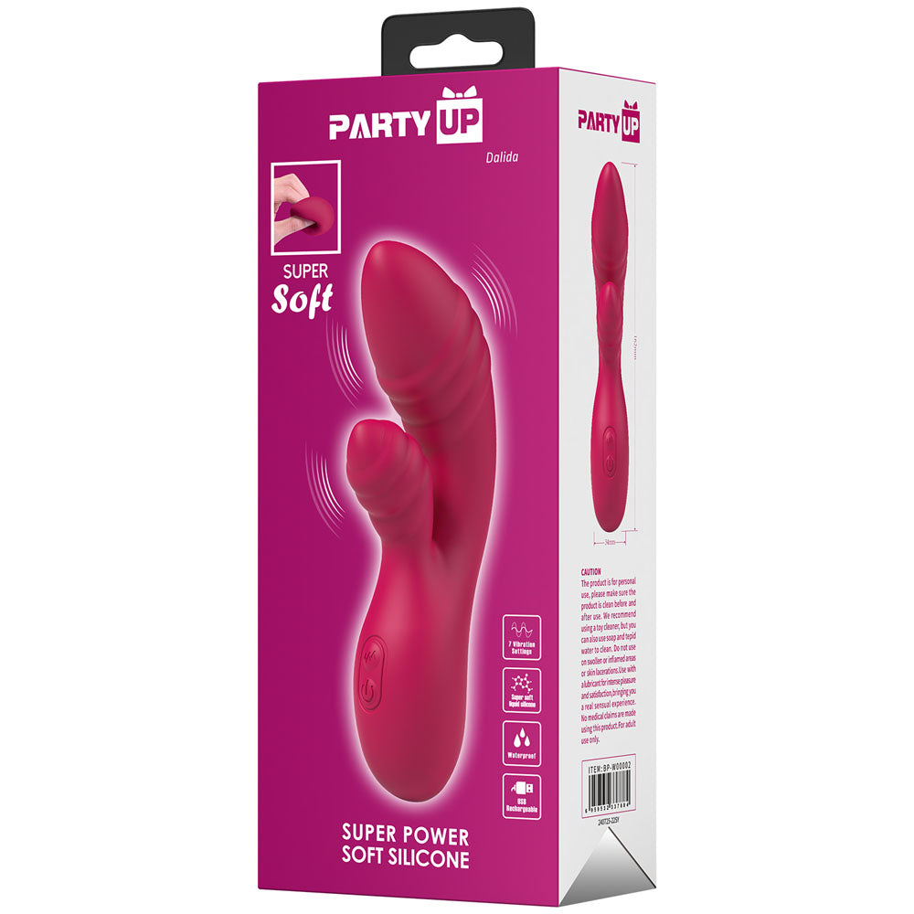 Party Up DALIDA USB Rechargeable Rabbit Vibrator 16.2cm Party Up