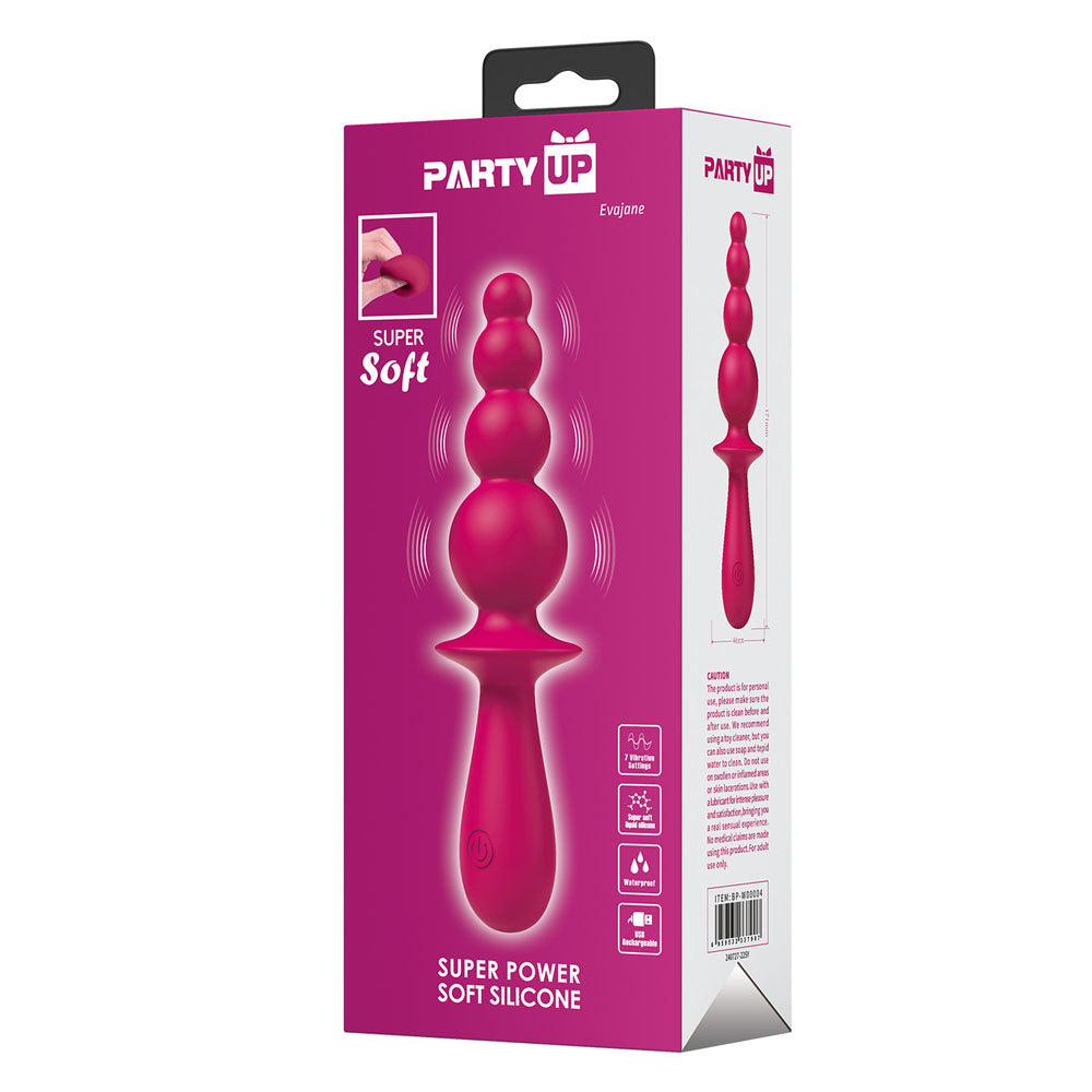 Party Up EVAJANE USB Rechargeable Beaded Vibrator 17.1cm Party Up
