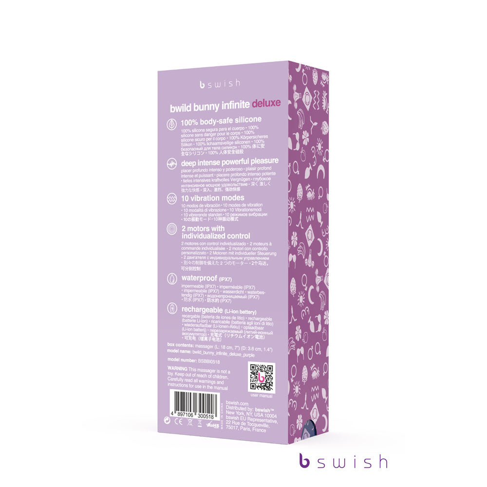 Bswish Bwild Bunny Infinite Deluxe USB Rechargeable Rabbit Vibrator 19.3cm Bswish