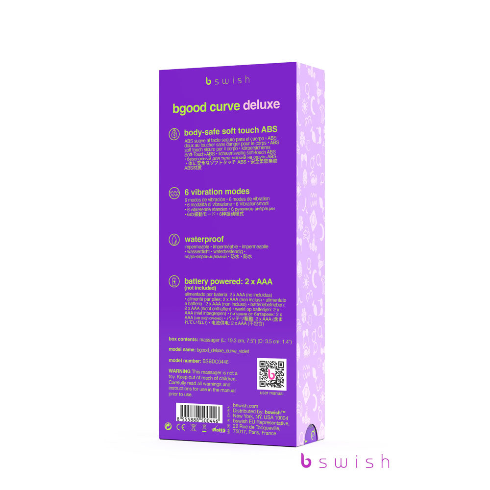 Bswish Bgood Curve Deluxe Vibrator 19.3cm Bswish