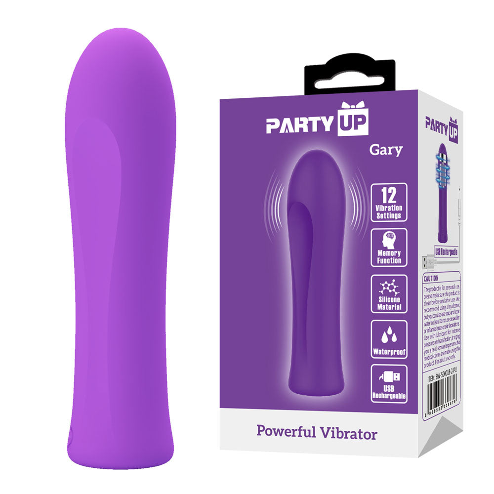 Party Up GARY USB Rechargeable Bullet Vibrator 10.2cm Purple Party Up
