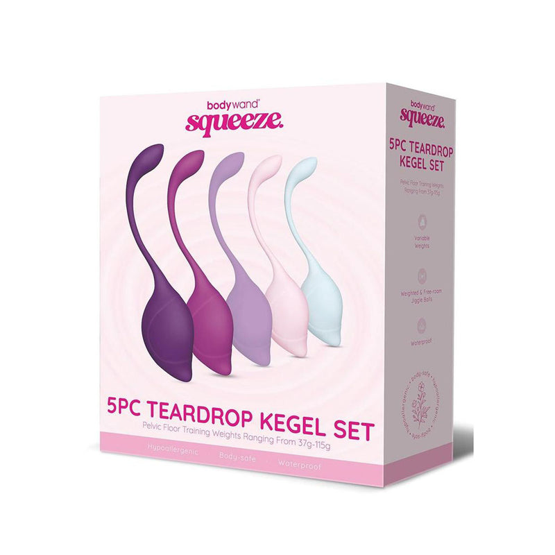 Bodywand Squeeze Teardrop Weighted Kegel Set 5 Piece Kit