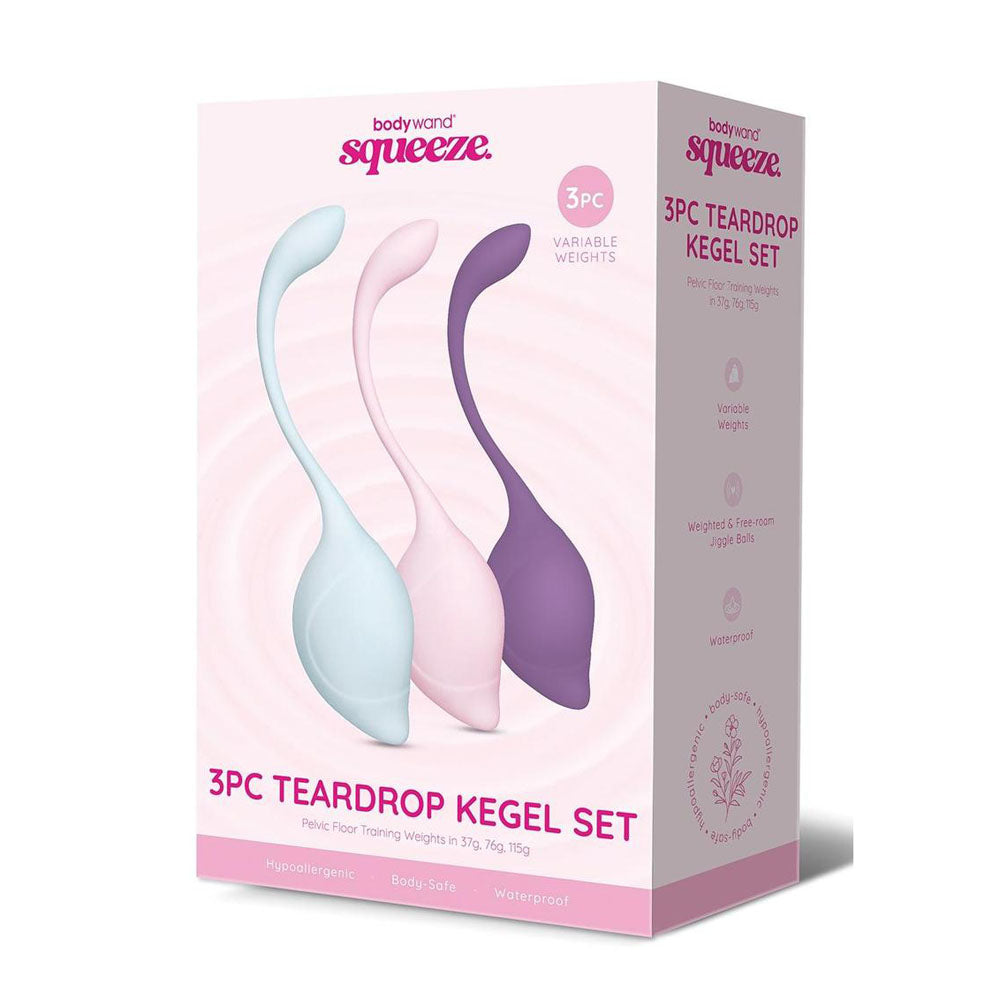Bodywand Squeeze Teardrop Weighted Kegel Set 3 Piece Kit Bodywand Main image
