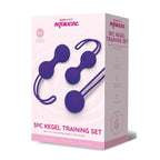 Bodywand Squeeze Kegel Training Weighted Kegel Ball Set 3 Piece Kit Purple Bodywand