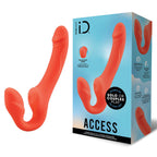 Bodywand ID Access Strapless Strap-On - Orange 15.2 cm USB Rechargeable Strapless Strap-On Bodywand