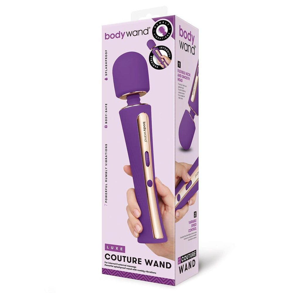 Bodywand Luxe Couture Wand USB Rechargeable Massage Wand 28.2cm Purple Bodywand
