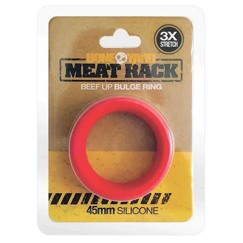 C1 Releasing Boneyard Meat Rack Beef Up Bulge Ring Silicone Cock Ring Blue 45 mm C1 Releasing
