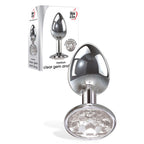 Adam & Eve Metallic Medium Butt Plug With Clear Gem Base 8.2cm Adam & Eve