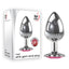 Adam & Eve Silver Large Metal Butt Plug With Pink Gem Adam & Eve