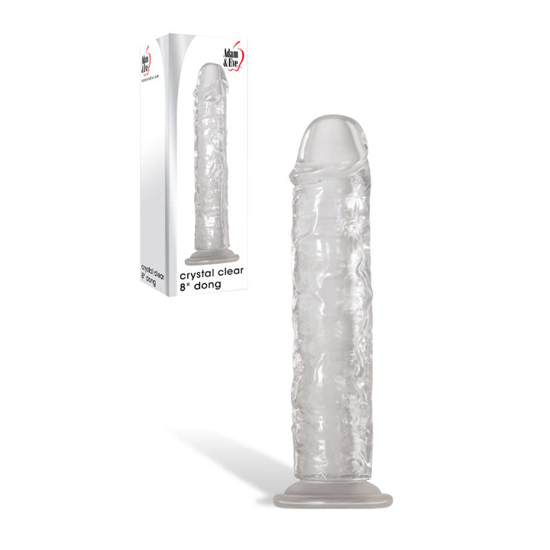 Adam & Eve Crystal Clear Dong 8 Inch Clear Adam & Eve