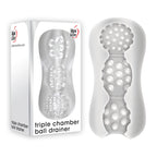 Adam & Eve Triple Chamber Ball Drainer Masturbator Sleeve Clear Adam & Eve