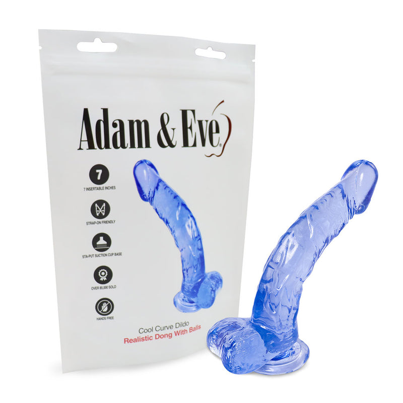 Adam & Eve Cool Curve Jelly Dong 21.6cm Clear