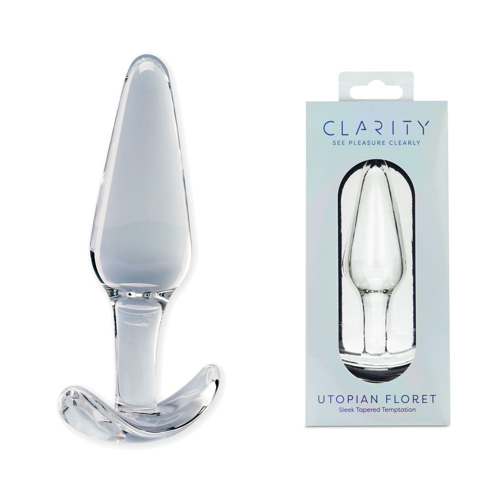 Creative Conceptions Clarity Utopian Floret Glass Butt Plug 11cm Creative Conceptions