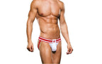Prowler Open Back Brief Backless Mens Jock Brief White / Red Medium Prowler