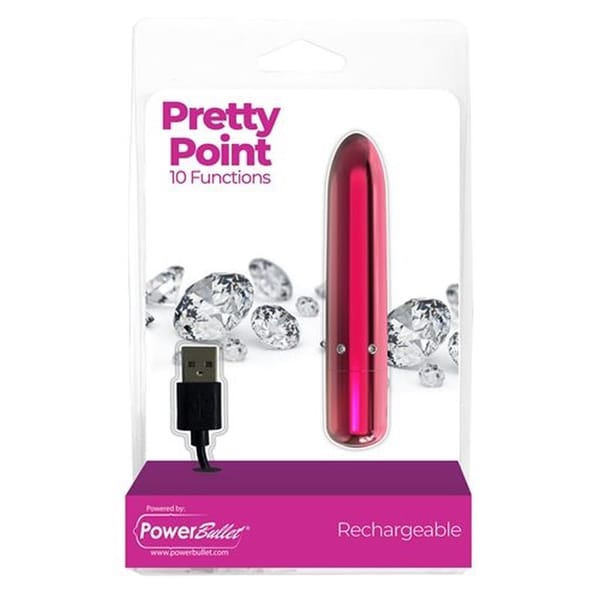 PowerBullet Pretty Point Bullet Vibrator Pink 4inch PowerBullet