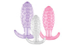 Hott Products Crystal Ballers Silicone Anal Plug Set 3 Piece Hott Products