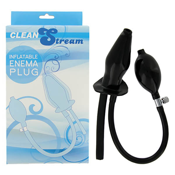 XR Brands CleanStream Inflatable Enema Plug Black