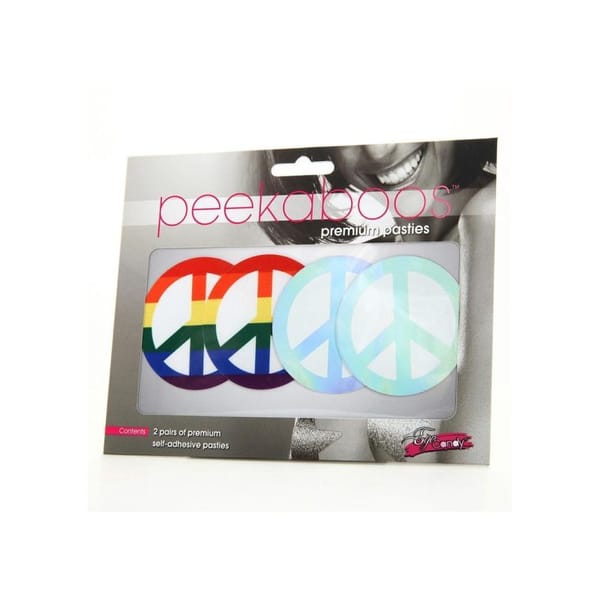 Peekaboo Pasties Pride Peace Sign Nipple Pasties Secondary image