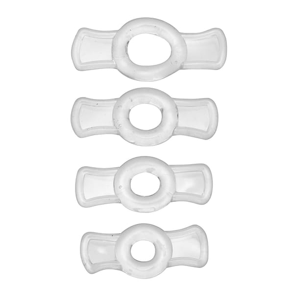 Size Matters Endurance Clear Penis Ring Set 4 Pack Size Matters