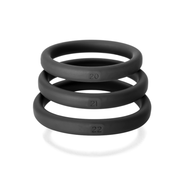 PerfectFit Xact Fit Silicone Cock Ring Set Medium 3 Pack Medium PerfectFit