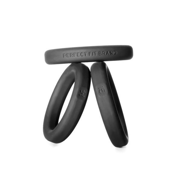 PerfectFit Xact Fit Silicone Cock Ring Set Medium 3 Pack Medium PerfectFit