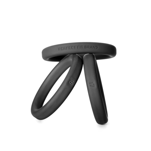 PerfectFit Xact Fit Silicone Cock Ring Set Medium 3 Pack Medium PerfectFit