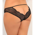 Rene Rofe Attention Seeker Open Back Panty Black 3XL 4XL Rene Rofe Sexy
