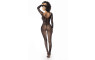 Mapale Long Sleeve Fishnet Full Bodystocking Black Mapale