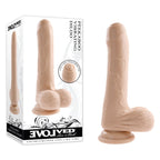 Evolved PEEK A BOO VIBRATING DILDO LIGHT USB Rechargeable Vibrating Uncut Dong 20.3cm Flesh Evolved