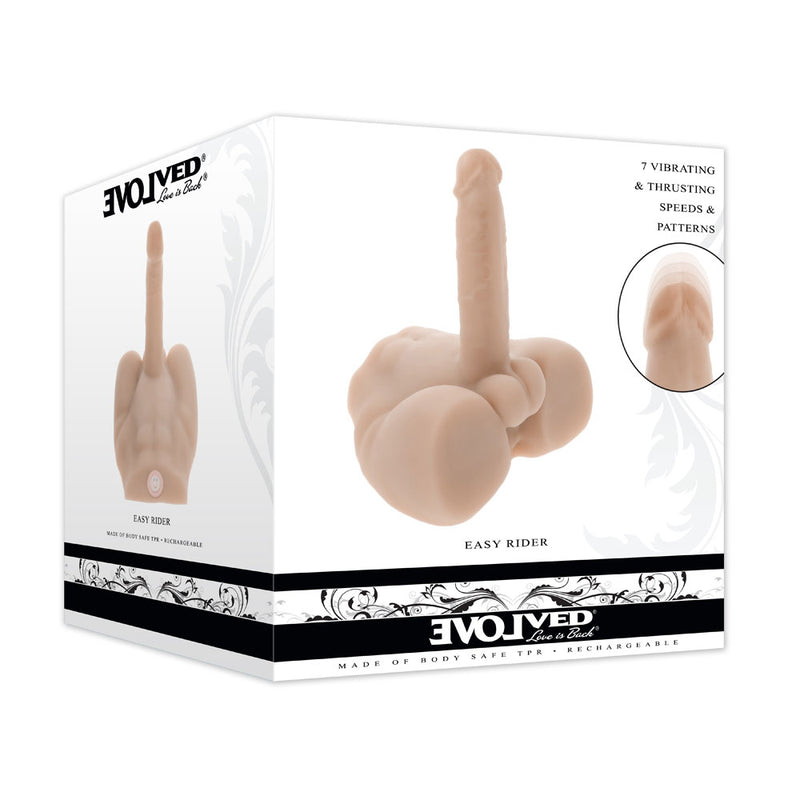 Evolved EASY RIDER LIGHT USB Rechargeable Male Torso With Vibrating Penis 17.8cm Flesh
