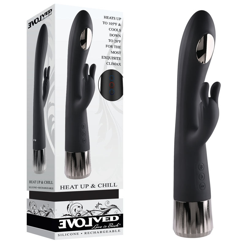 Evolved Heat Up & Chill USB Rechargeable Heating & Cooling Rabbit Vibrator 24.1cm Evolved Main image