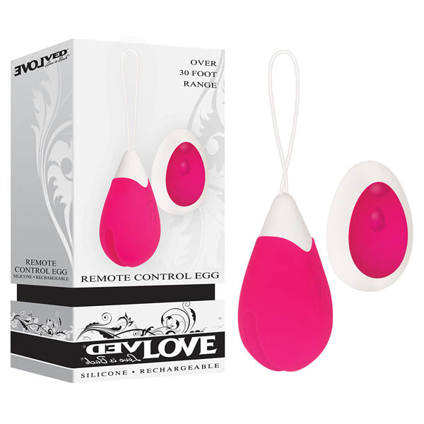 Evolved USB Rechargeable Egg Vibrator With Wireless Remote Control Pink
