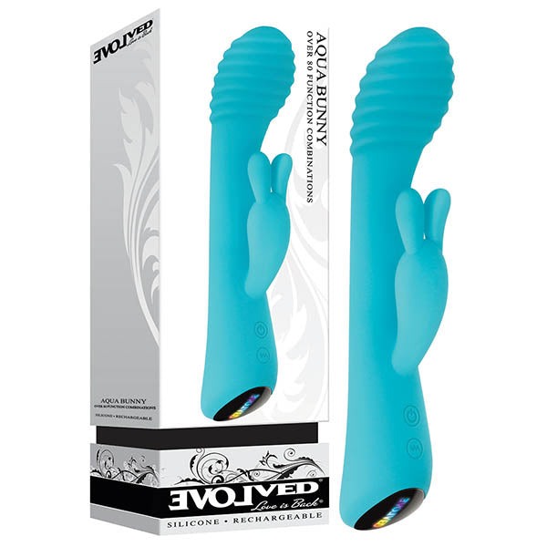 Evolved Aqua Bunny USB Rechargeable Rabbit Vibrator 8.4 Inch Evolved Main image