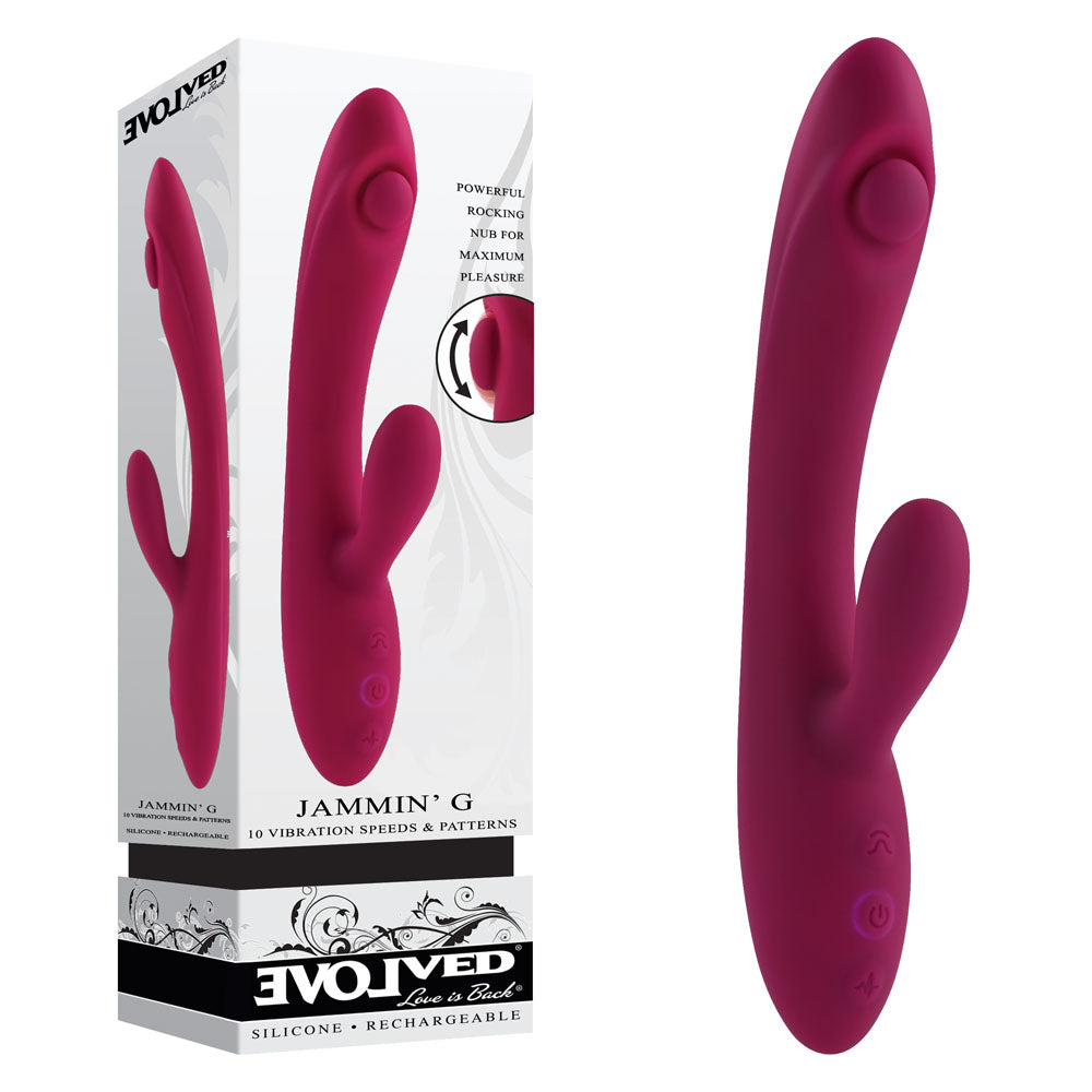 Evolved JAMMIN' G USB Rechargeable Rabbit Vibrator 20.1cm Evolved
