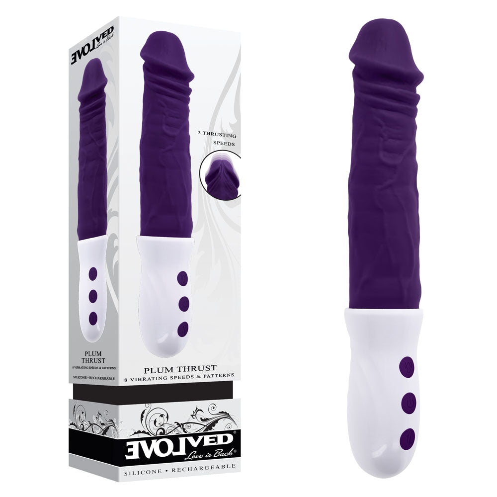 Evolved PLUM THRUST USB Rechargeable Thrusting Vibrator 29cm Evolved Main image