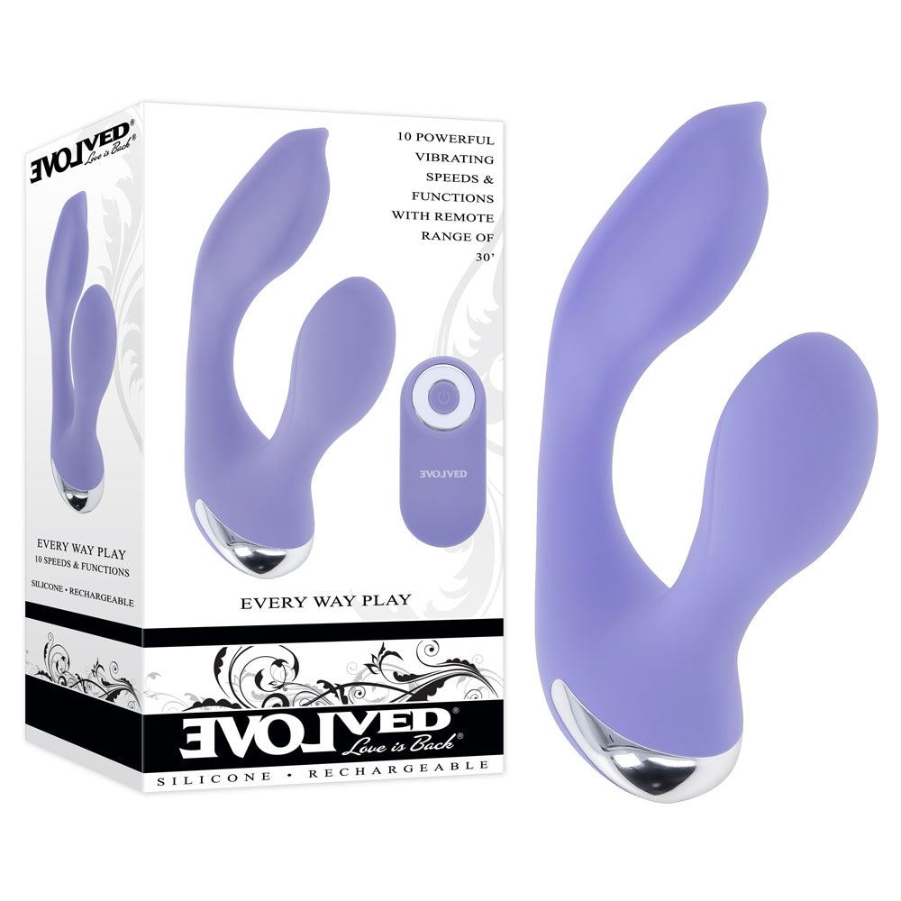 Evolved EVERY WAY PLAY USB Rechargeable Rabbit Vibrator with Wireless Remote Control 12.8cm Evolved Main image