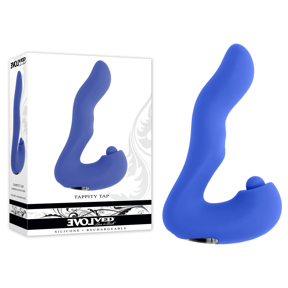 Evolved TAPPITY TAP USB Rechargeable Vibrator with Tapping Stimulator 16.6cm Evolved Main image