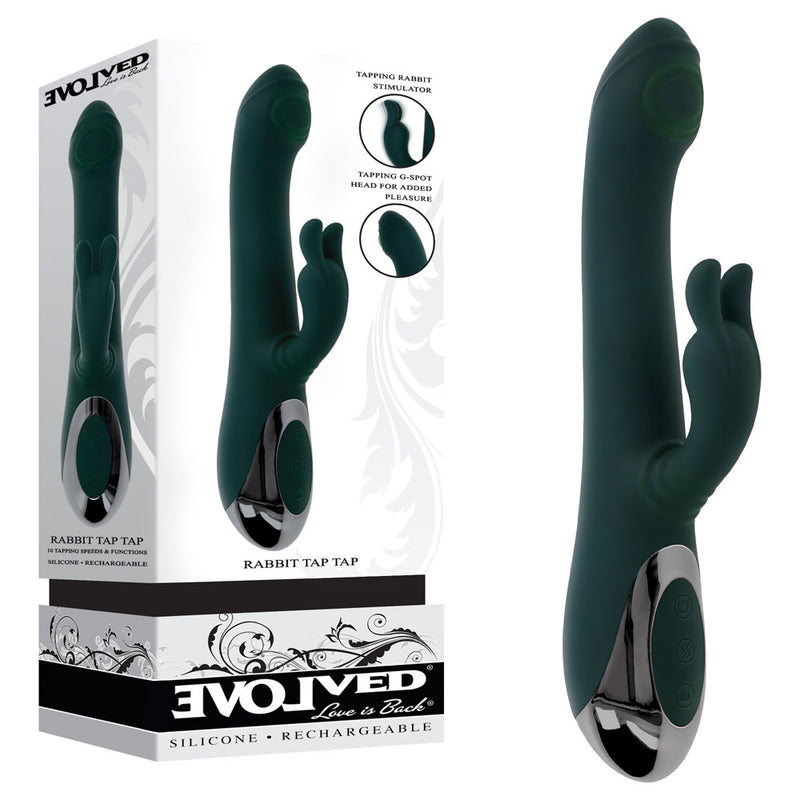 Evolved RABBIT TAP TAP USB Rechargeable Rabbit Vibrator With Tapping Tip 25cm