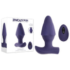 Evolved Starburst USB Rechargeable Vibrating Butt Plug With Wireless Remote Purple