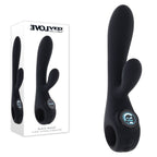 Evolved BLACK MAGIC USB Rechargeable Rabbit Vibrator With LED Screen 20cm Evolved