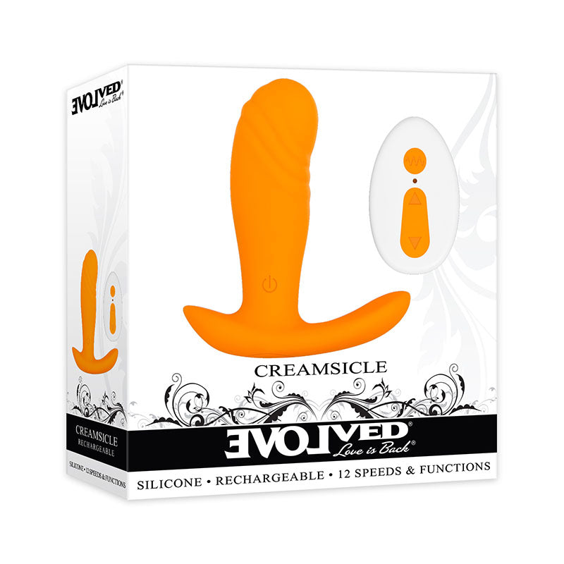 Evolved Creamsicle USB Rechargeable Stimulator With Wireless Remote 8.7cm Evolved