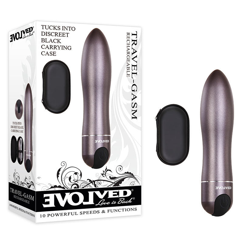 Evolved Travel Gasm USB Rechargeable Bullet Vibrator With Travel Case 9cm Evolved