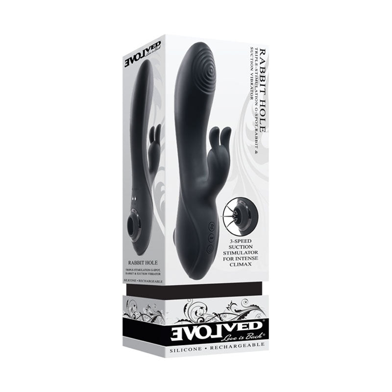 Evolved RABBIT HOLE USB Rechargeable Rabbit Vibrator 21.2cm