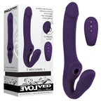 Evolved 2 BECOME 1 - Purple 23.5 cm USB Rechargeable Strapless Strap-On with Remote Evolved