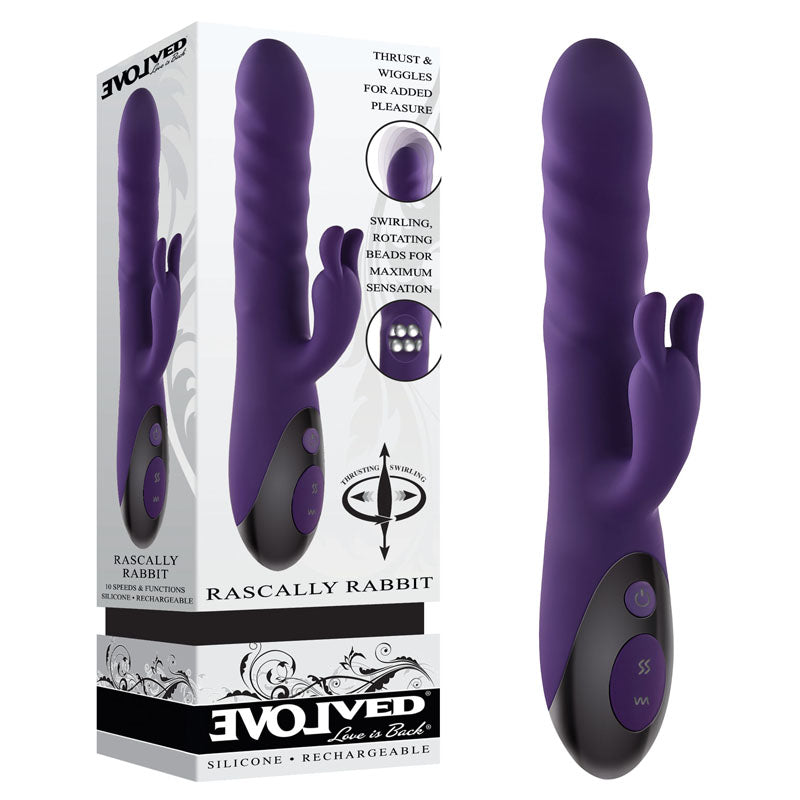 Evolved RASCALLY RABBIT USB Rechargeable Rabbit Vibrator 22.9cm