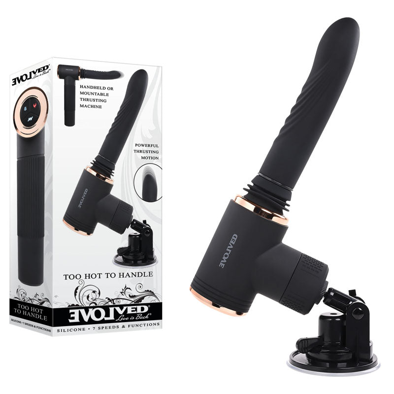 Evolved TOO HOT TO HANDLE USB Rechargeable Thrusting Vibe With Stand Evolved Main image